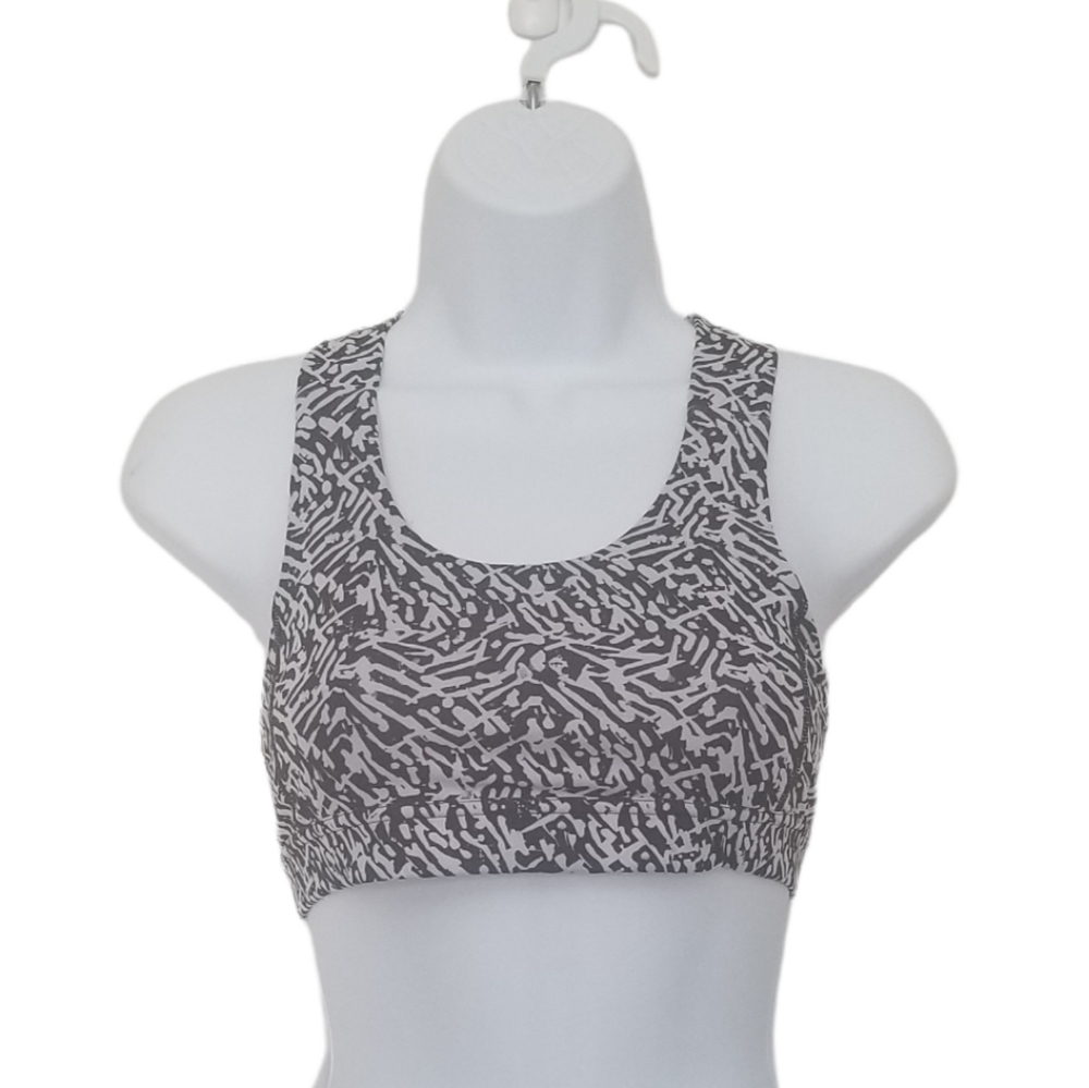 Lululemon Splatter Print Halter Swim Top/ Sports Bra.